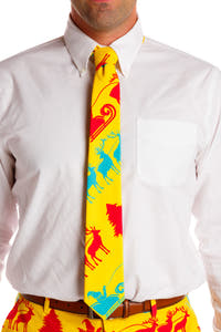 yellow christmas tie for men