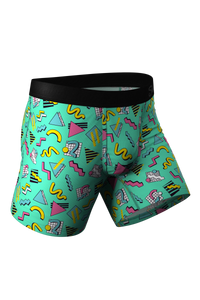 neon geometric underwear for men