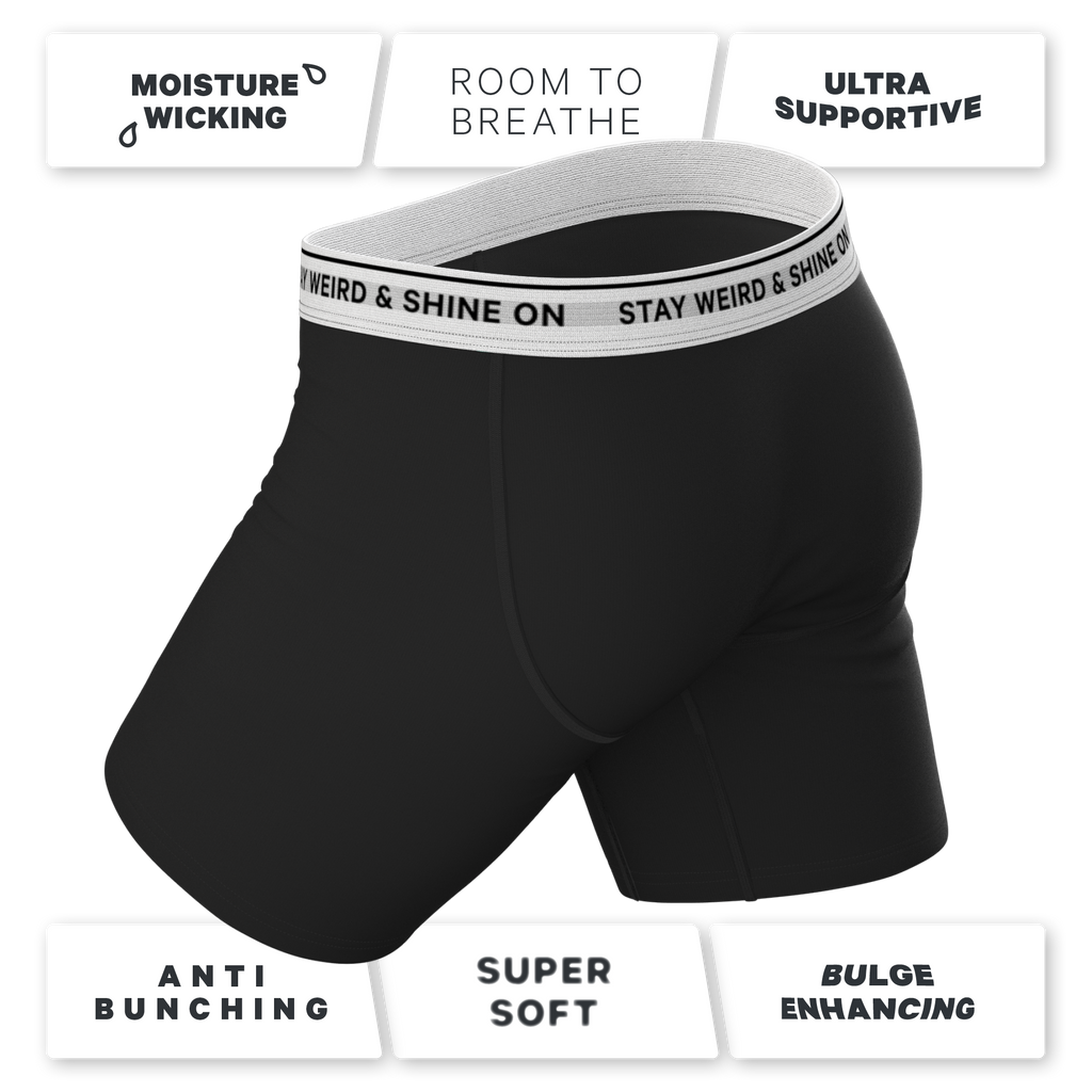 Super soft black pouch underwear with fly