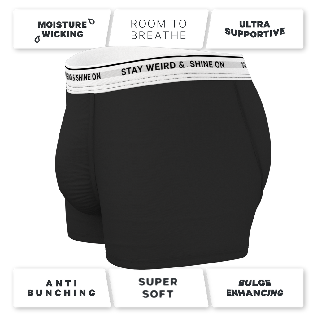 Black pouch trunks underwear