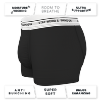 Black pouch trunks underwear