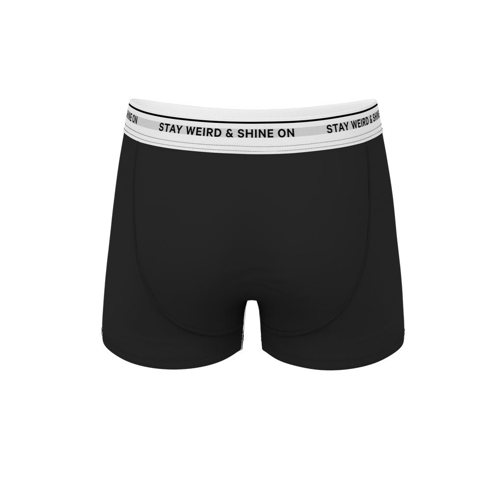 Black and white pouch trunks underwear