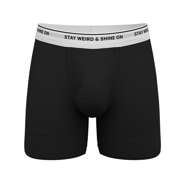 The Anthem | Black Shinesty Ball Hammock® Pouch Underwear With Fly