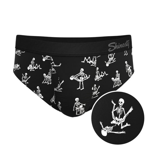 The Bare Back Bones | Glow in the Dark Skeletons Ball Hammock® Pouch Underwear Briefs