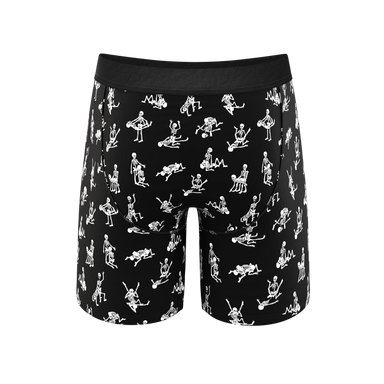 Skeletons Long Leg Ball Hammock® Pouch Boxers | The Bare Back Bones