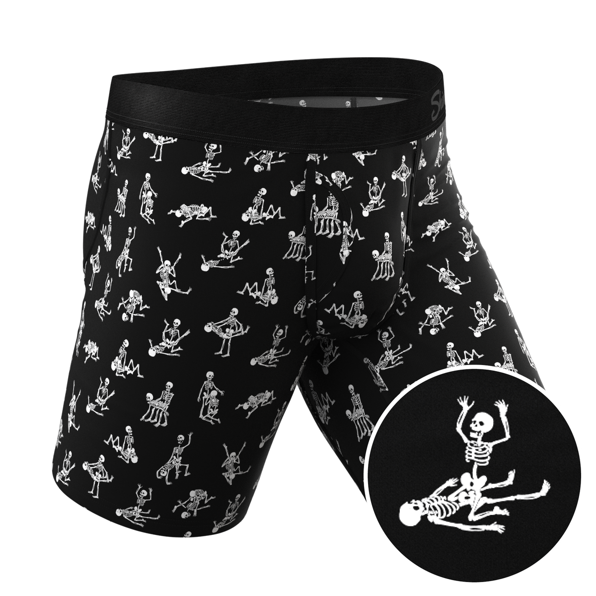 Skeletons Long Leg Ball Hammock® Pouch Boxers The Bare Back Bones 3202