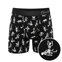 The Bare Back Bones Glow in the Dark Skeletons Ball Hammock Pouch Underwear