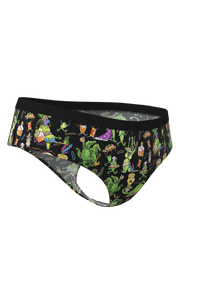 black and green cheeky underwear