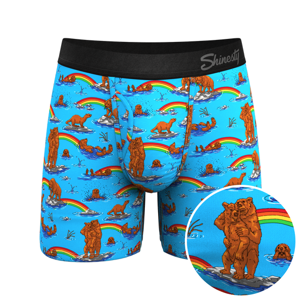 The Bear | Bear and Otter Rainbow Ball Hammock® Pouch Underwear With Fly