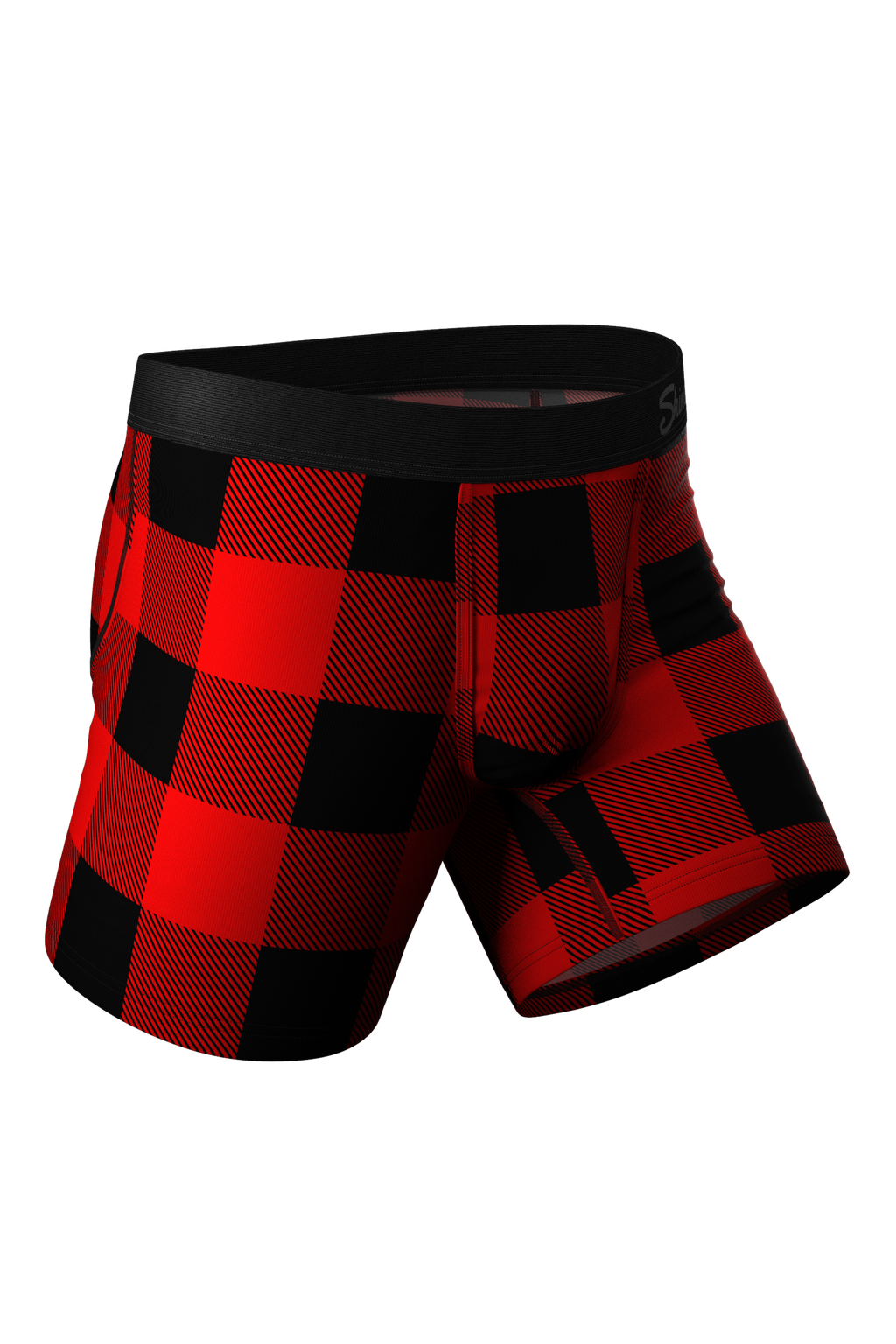 red and black checkered underwear