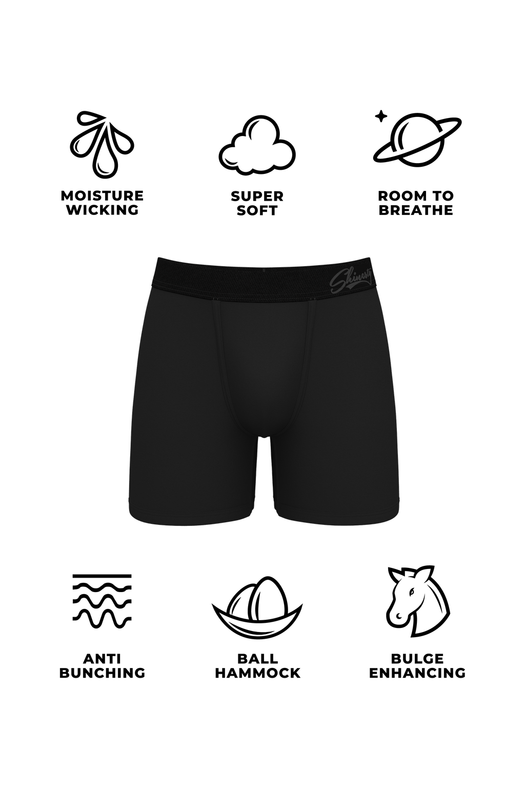 plain black boxers