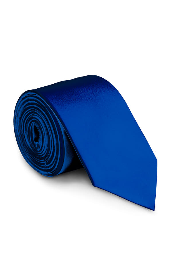 shinesty satin blue suit tie