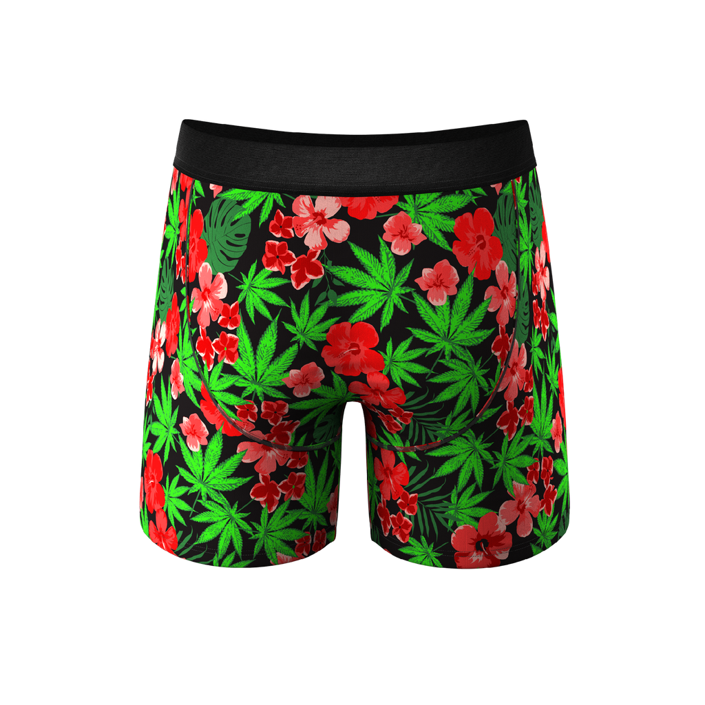 comfy tropical weed pouch underwear