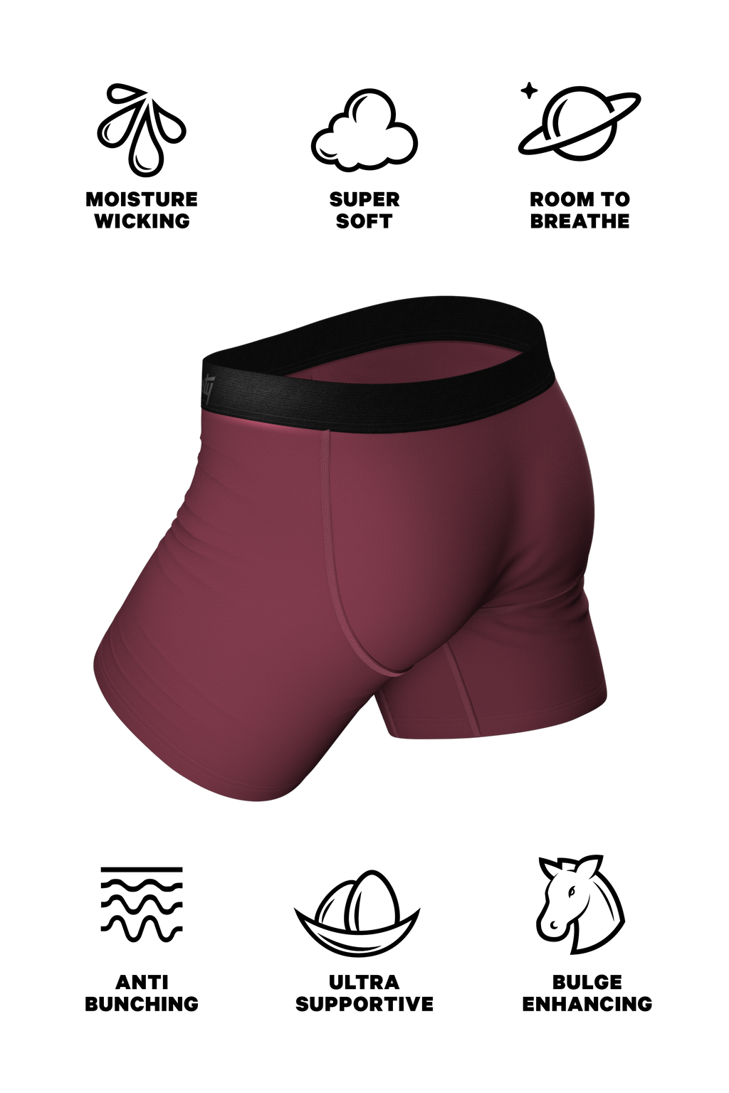 Purple ball support underwear