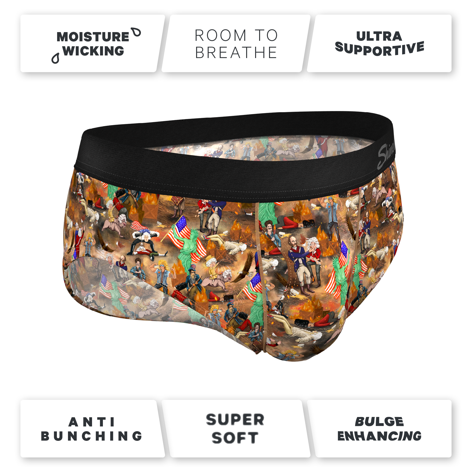 Shinesty The Boston Tea Bag Party Ball Hammock mens underwear Boxers Sz XL  