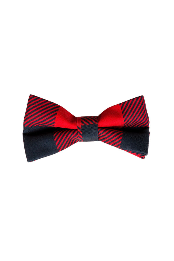 Red and Black Lumberjack Buffalo Check Bow Tie