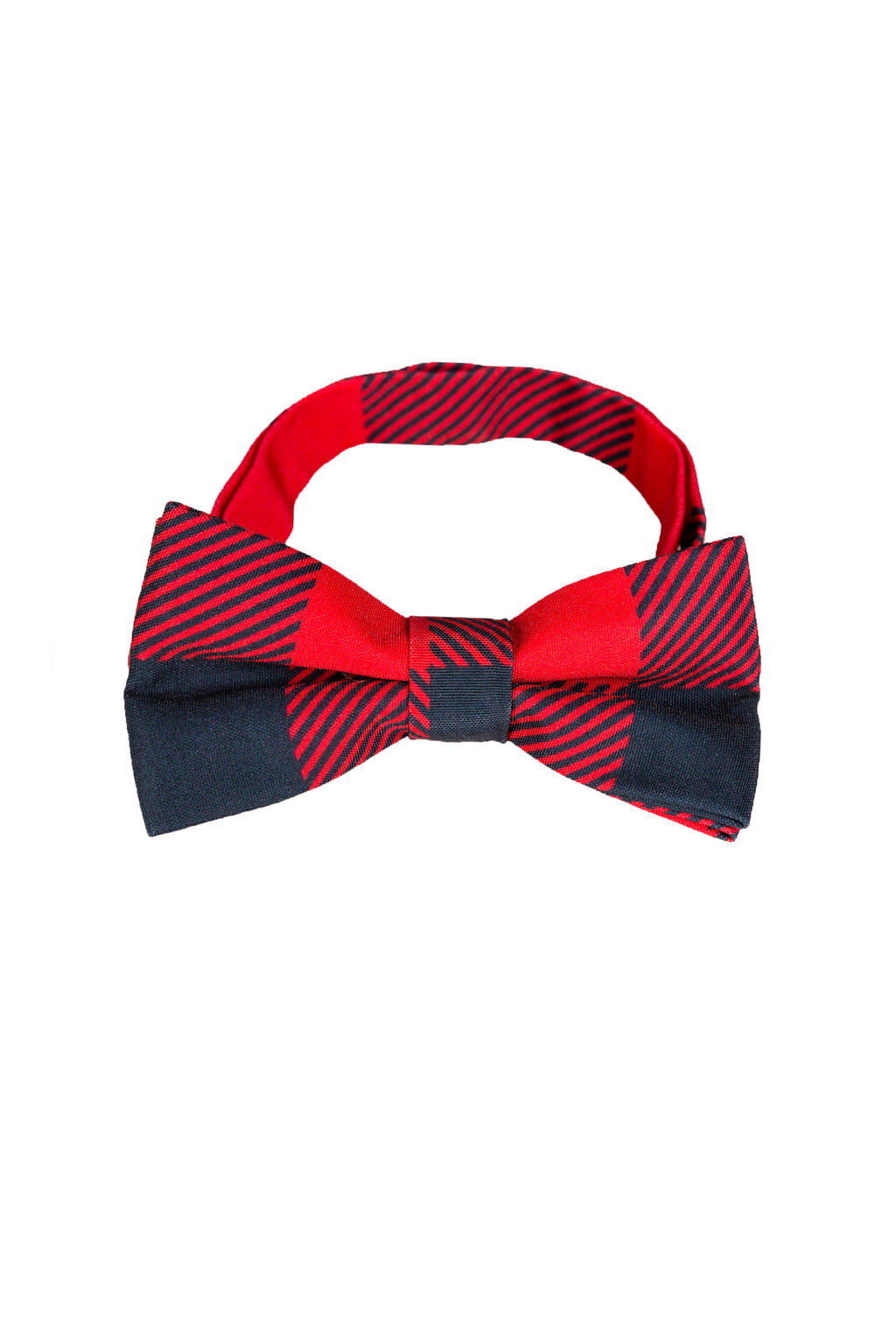 Red and Black Buffalo Check Bow Tie