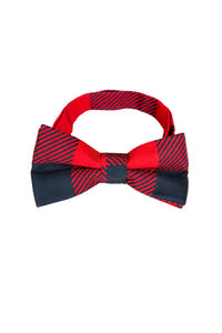 Red and Black Buffalo Check Bow Tie