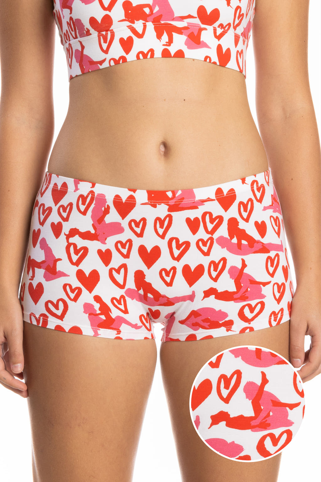 The Hot-Blooded Handbook | Valentines Modal Boyshort Underwear