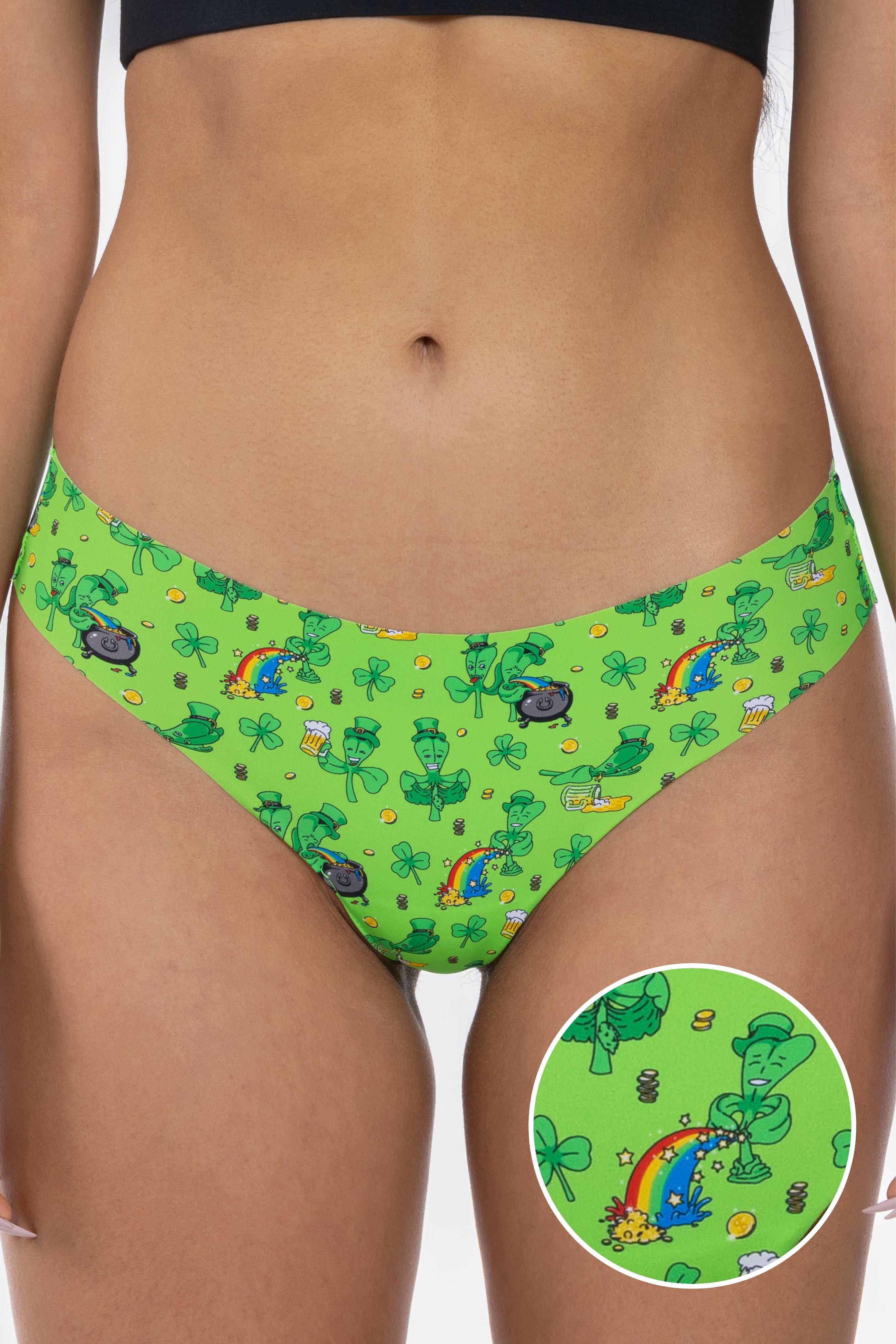 Kiss Me I'm Irish St Patricks Day Womens Thong Underwear - Davson