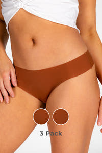 The Cocoa Kiss | Dark Nude Seamless Thong 3 Pack