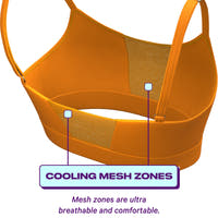 Orange bralette cooling mesh zones