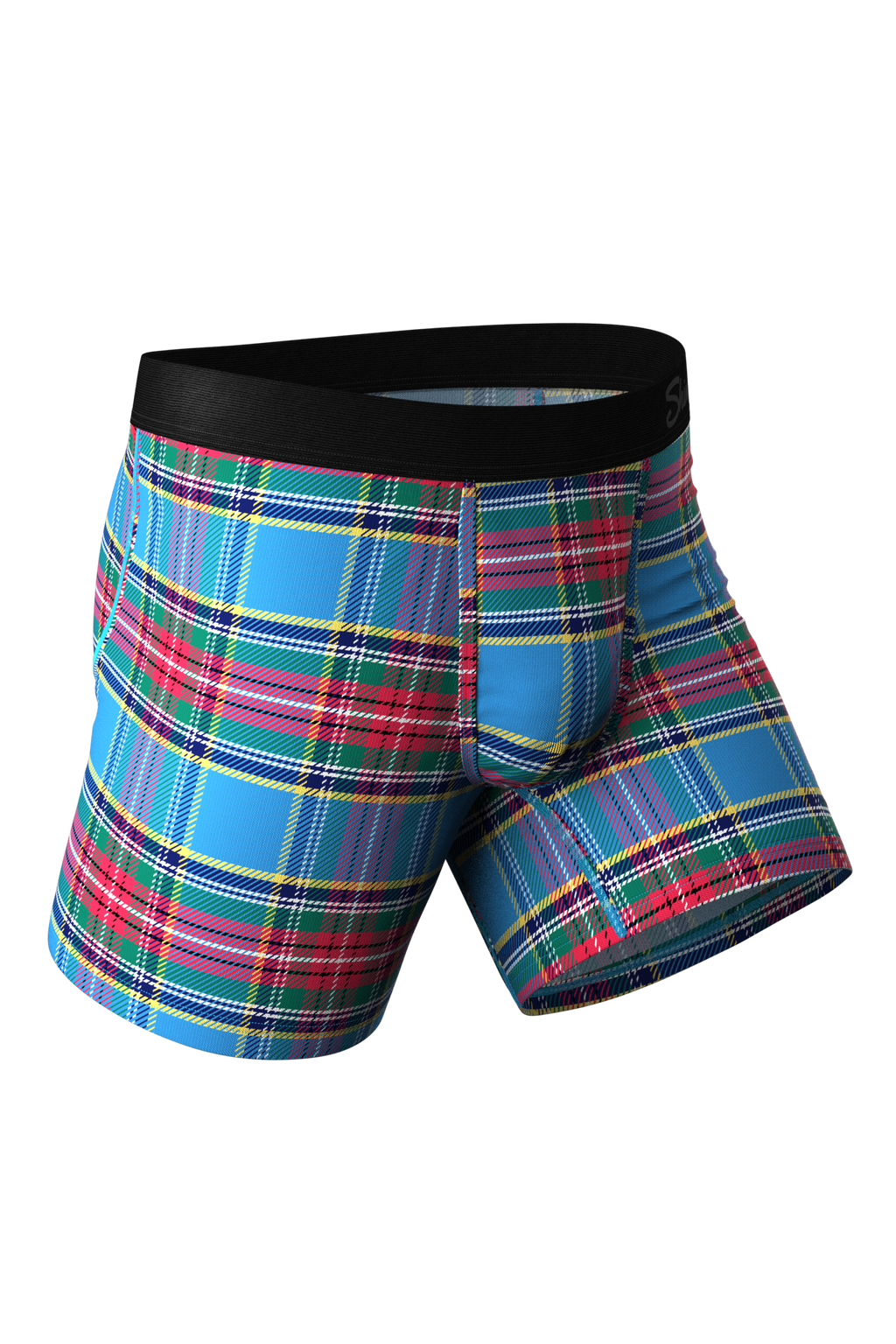 plaid design boxer brief for men