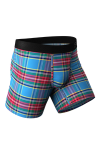 plaid design boxer brief for men