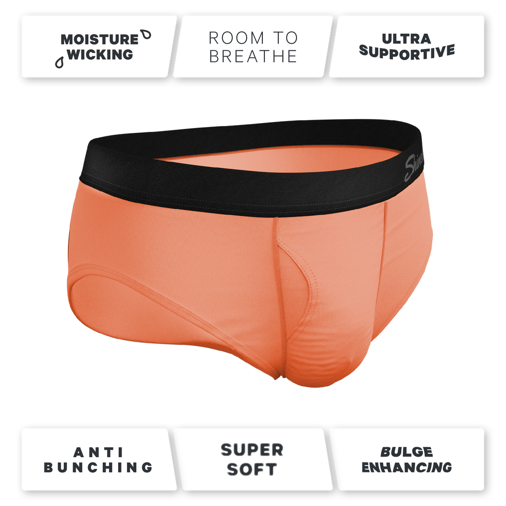 Pouch orange underwear briefs