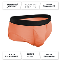 Pouch orange underwear briefs