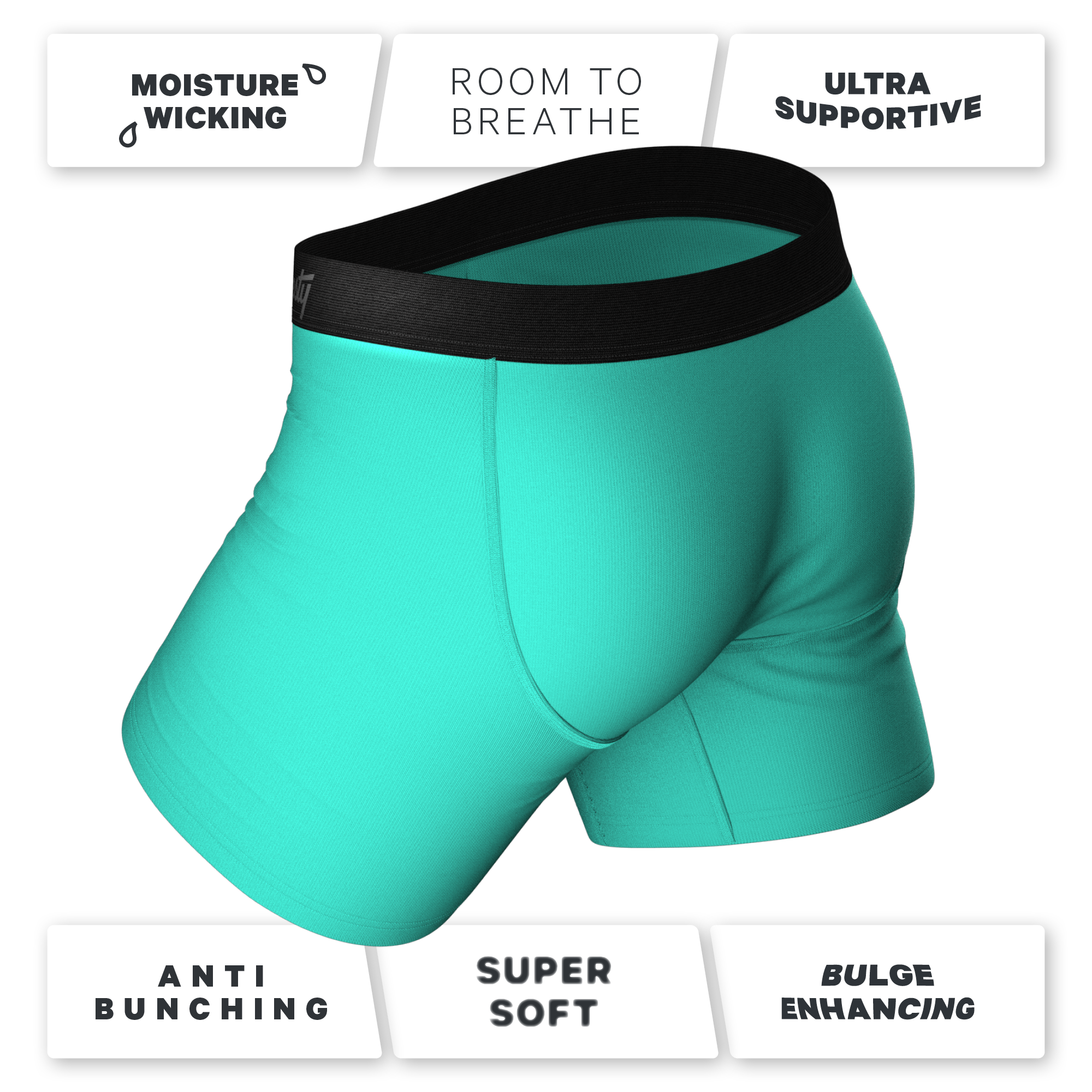 Shinesty - The Cyantific Theory, Turquoise Ball Hammock® Pouch Underwear -  Military & First Responder Discounts