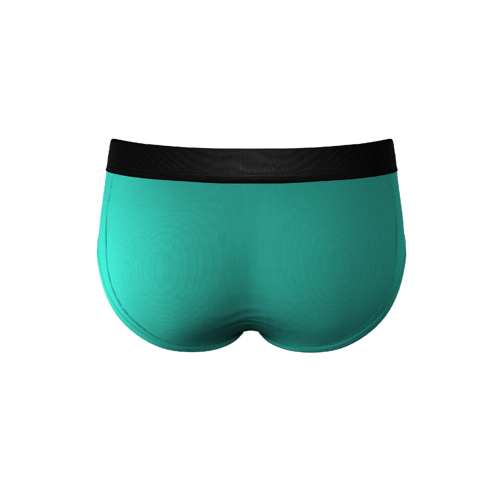 plain turquoise pouch underwear briefs