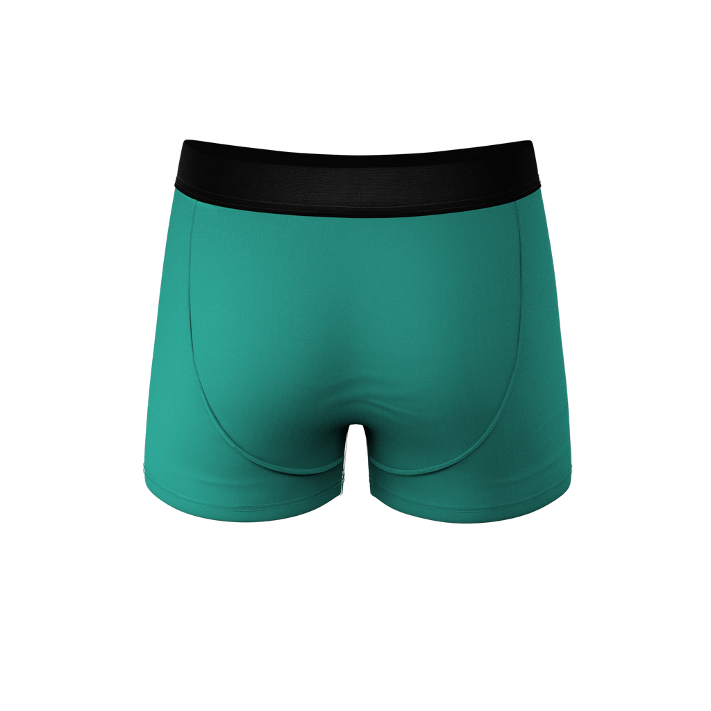 turquoise pouch trunks underwear