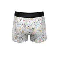 Doodle Detention White Boxer Trunks