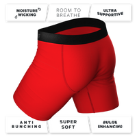 red super soft pouch underwear with fly