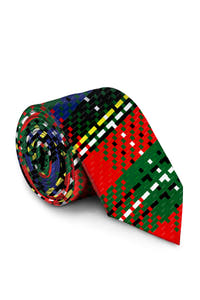 shinesty red plaid christmas neck tie