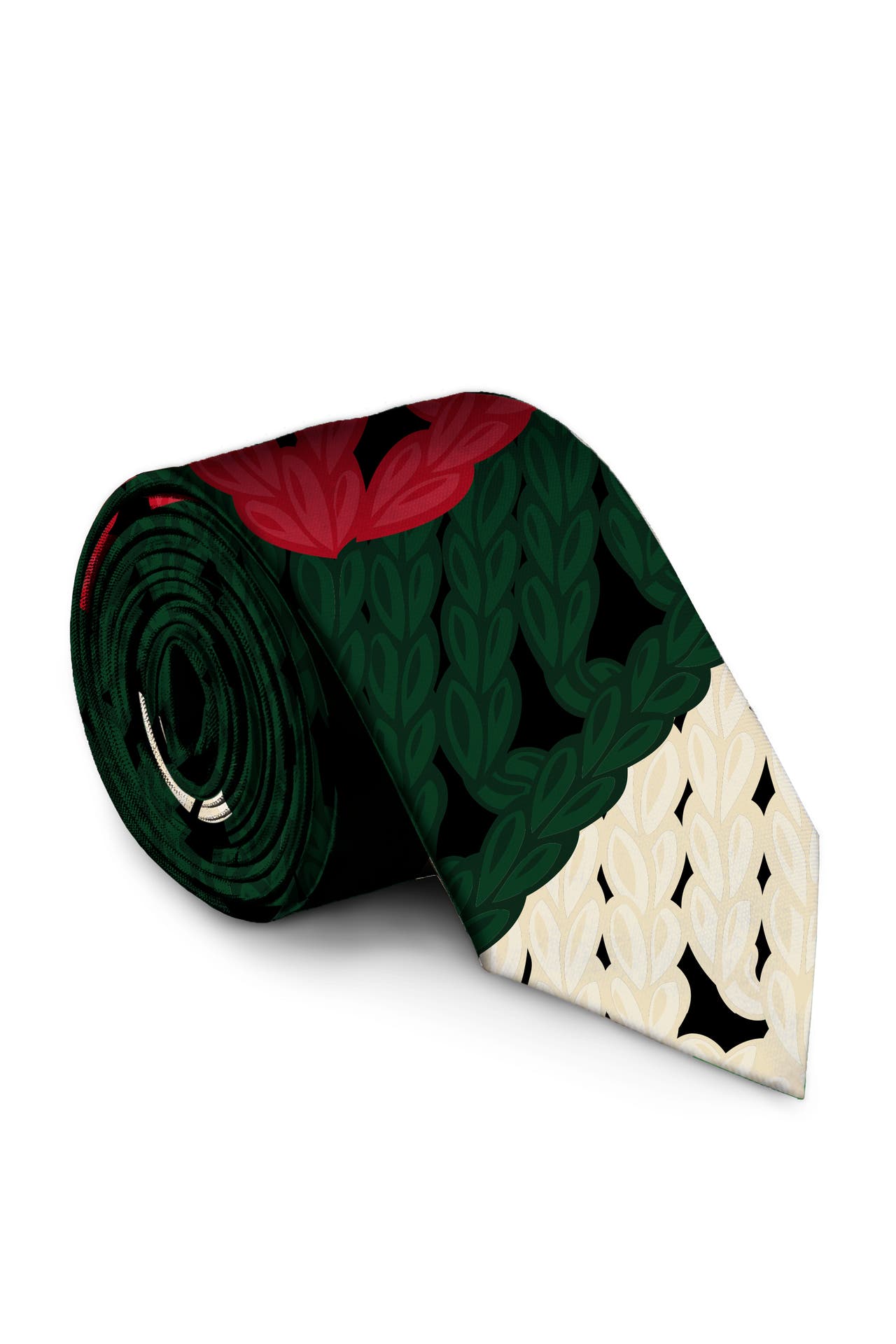 The Dapper Doily Christmas knit print tie