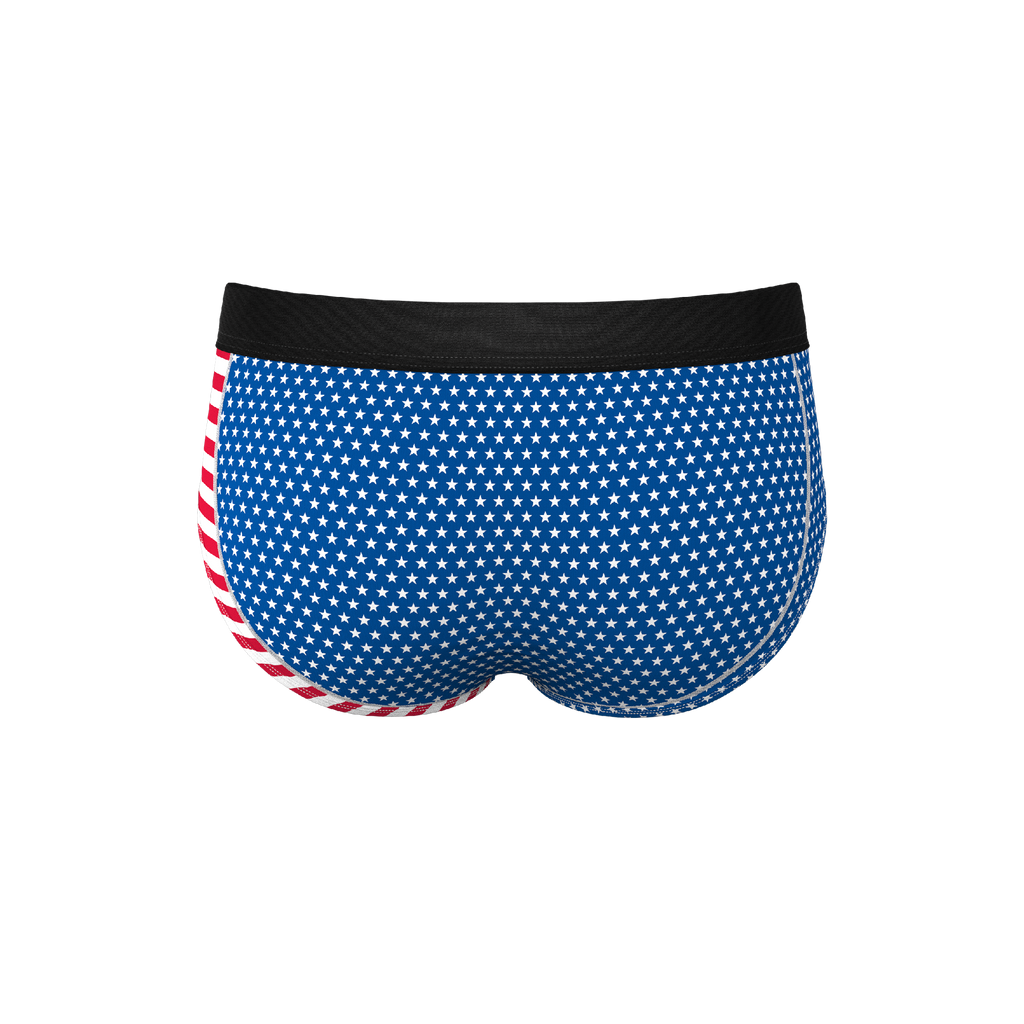 Blue, red and white pouch underwear brief 