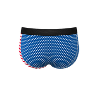 Blue, red and white pouch underwear brief 
