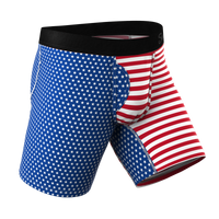 The Ellis Island | USA Flag Long Leg Ball Hammock® Pouch Underwear With Fly