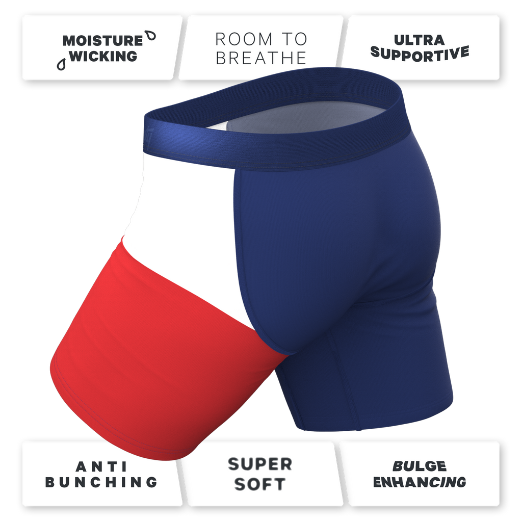 Super soft texas flag underwear with fly