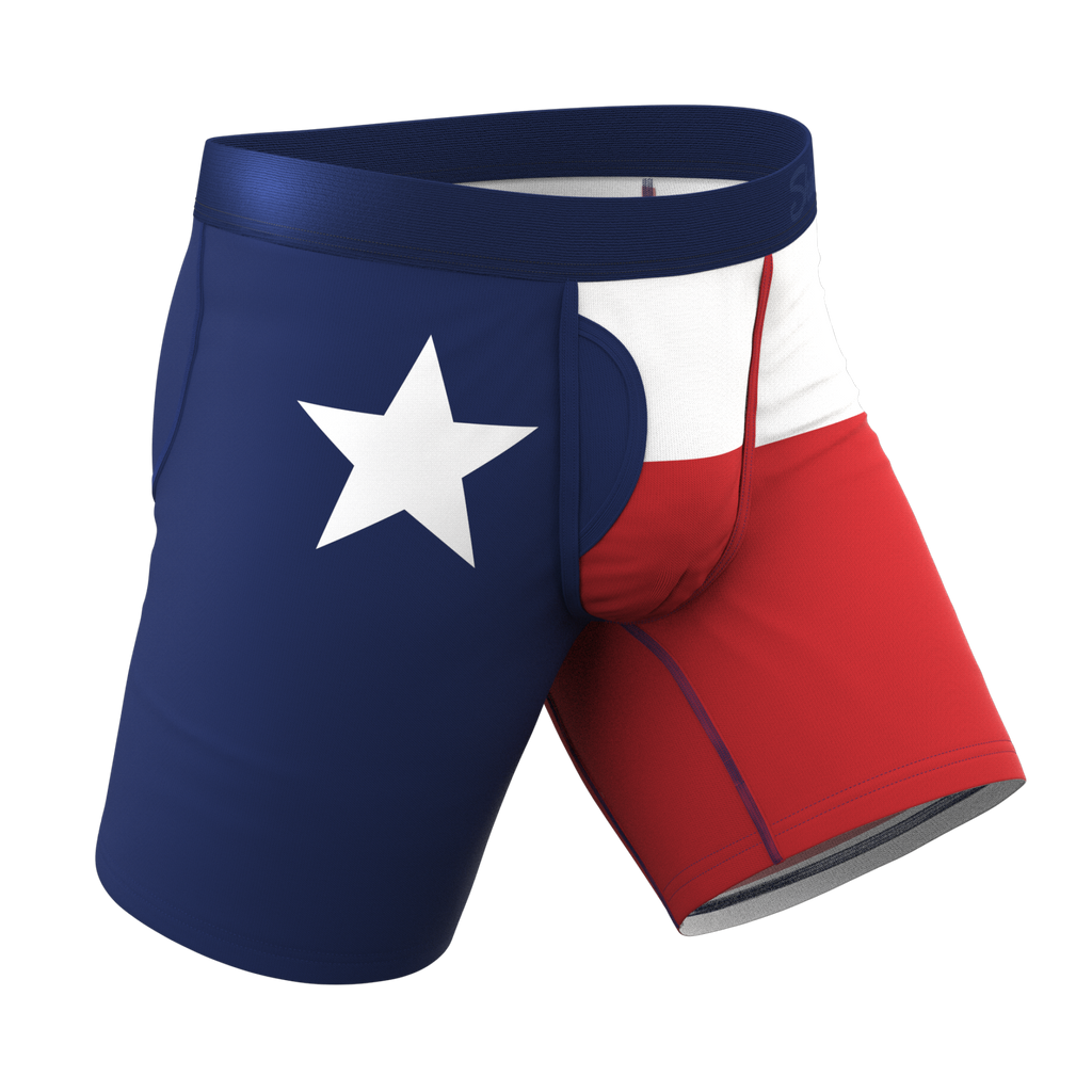 The First Rodeo | Texas Flag Long Leg Ball Hammock® Pouch Underwear With Fly