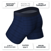 super soft navy dot pouch underwear