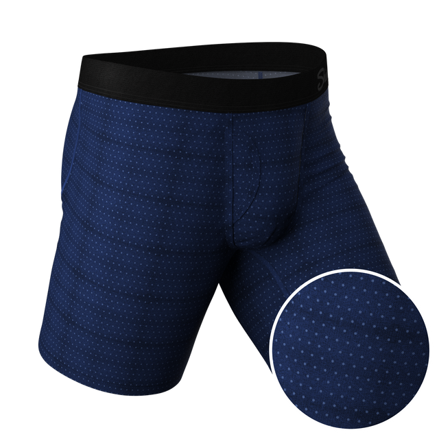 Long Leg Dark Blue Ball Hammock® Pouch Underwear