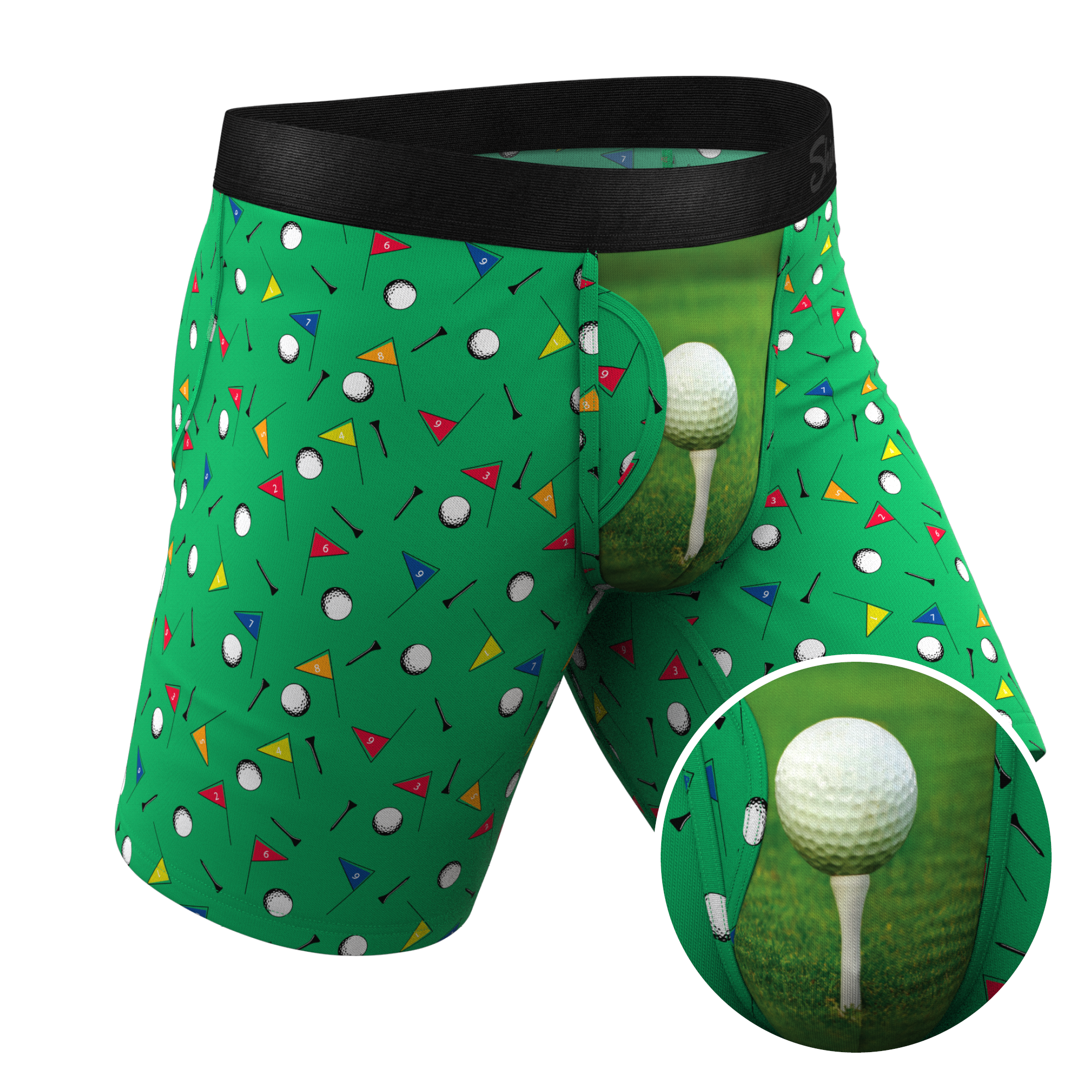 Golf Long Leg Ball Hammock® Pouch Boxers With Fly