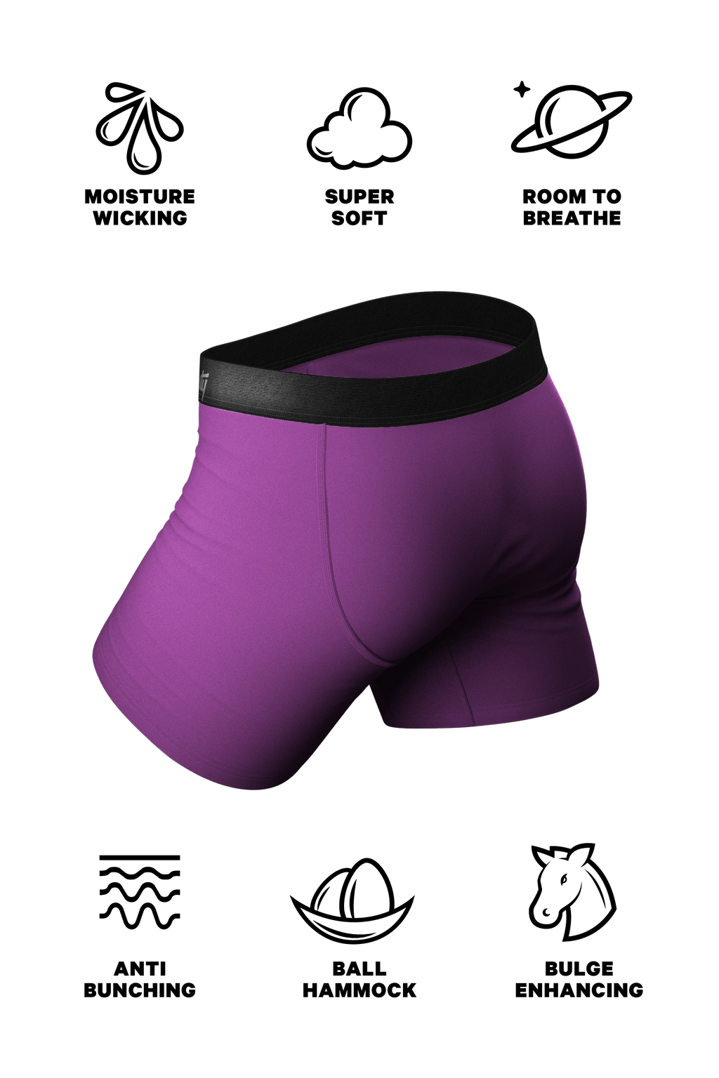 purple solid mens boxers