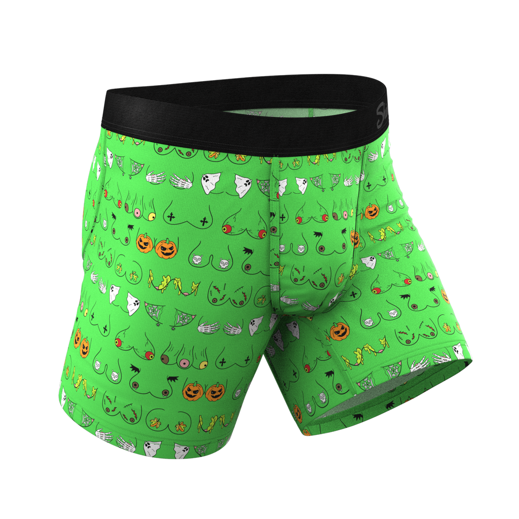Green Halloween Themed Ball Hammock Underwear