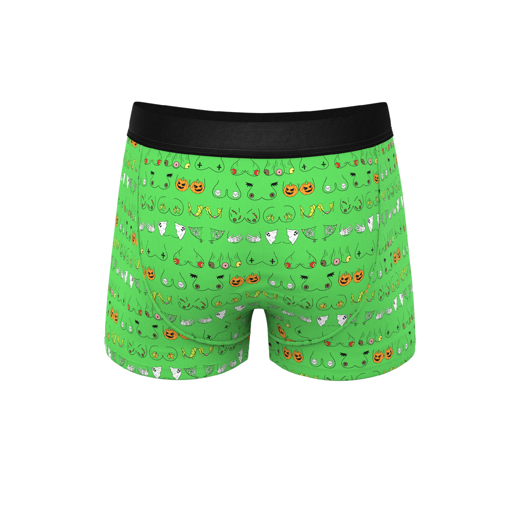 green halloween bust ball hammock trunks