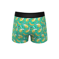 Green Banana Print Pouch Boxers Trunk