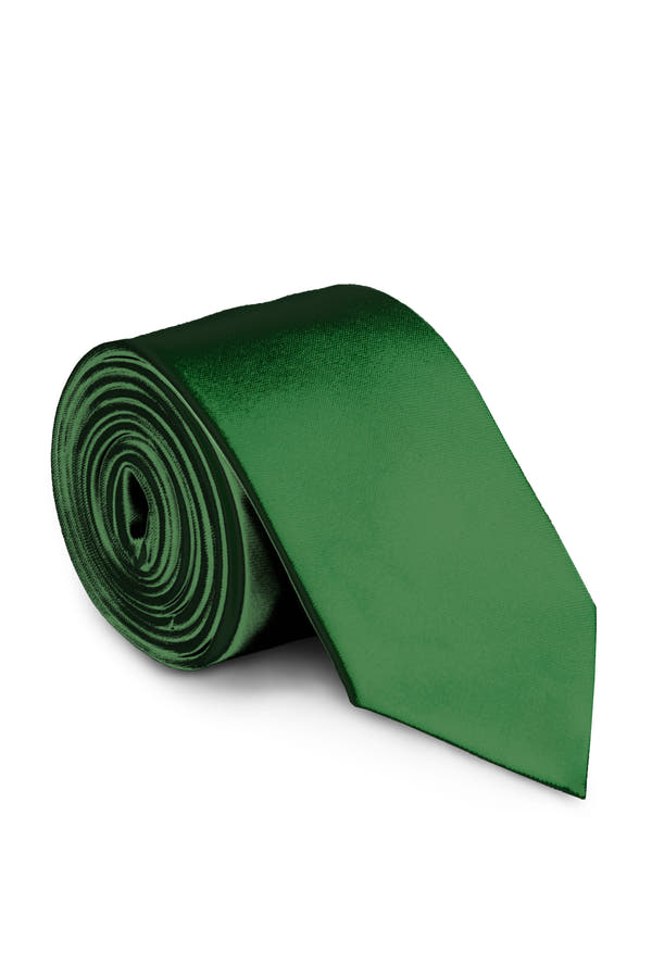 Hunter Green Solid Suit Tie